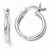 Sterling Silver Polished Hinged Hoop Earrings