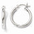 Sterling Silver Polished Hinged Hoop Earrings