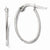 Sterling Silver Oval Polished Hinged Hoop Earrings