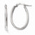 Sterling Silver Oval Polished Hinged Hoop Earrings