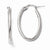 Sterling Silver Polished Oval Hinged Hoop Earrings