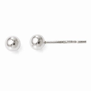 Sterling Silver Polished Ball Post Earrings