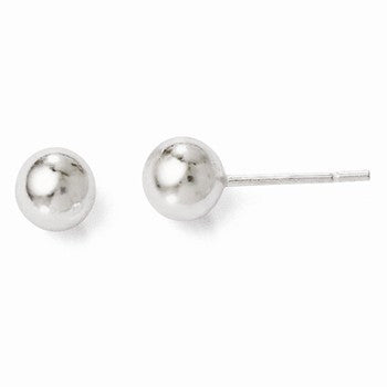 Sterling Silver Polished Ball Post Earrings