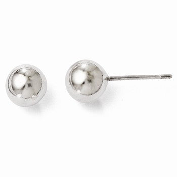 Sterling Silver Polished Ball Post Earrings