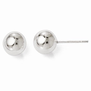 Sterling Silver Polished Ball Post Earrings