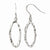 Sterling Silver Diamond-cut Shepherd Hook Dangle Earrings