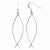 Sterling Silver Polished Shepherd Hook Dangle Earrings