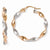 Sterling Silver Rose Gold-plated Twisted Hinged Earrings