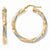 Sterling Silver Tri-color Twisted Hinged Hoop Earrings