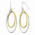 Sterling Silver Gold-tone 18k Flash Plated Dangle Earrings
