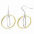 Sterling Silver Gold-tone 18k Flash Plated Dangle Earrings