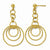 Sterling Silver Gold-tone 18k Flash Plated Dangle Earrings