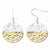 Sterling Silver Gold-tone 18k Flash Plated Dangle Earrings