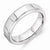 Vitalium Polished 6mm Ridged Edge Flat Wedding Band