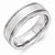 Vitalium Cross Satin Finish Center Rounded Edge 8mm Wedding Band