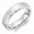 Vitalium Cross Satin Center 6mm Beveled Edge Wedding Band