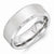 Vitalium Cross Satin Center 8mm Beveled Edge Wedding Band