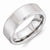 Vitalium Grain Center Finish 8mm Beveled Edge Wedding Band