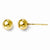 Sterling Silver Gold-tone 18k Flash Plated Ball Post Earrings