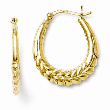 Sterling Silver Gold-tone 18k Flash Plated Hoop Earrings