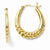 Sterling Silver Gold-tone 18k Flash Plated Hoop Earrings