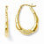 Sterling Silver Gold-tone 18k Flash Plated Hoop Earrings