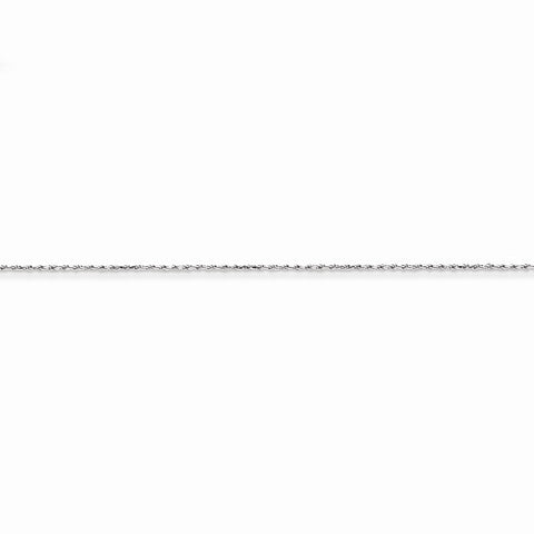 14K White Gold Rope Chain Bracelet