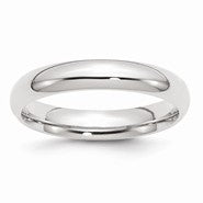 10k White Gold 4mm Standard Comfort Fit Wedding Band