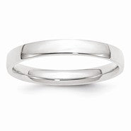 10k White Gold 3mm Lightweight Comfort Fit Wedding Band