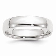 10k White Gold 5mm Lightweight Comfort Fit Wedding Band