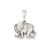 Elephant Charm in 14k White Gold