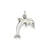 Dolphin Charm in 14k White Gold