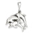 14k White Gold Dolphin Charm hide-image