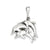 Dolphin Charm in 14k White Gold