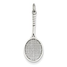 14k White Gold Tennis Racquet Charm hide-image