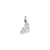 Casted Initial A Charm in 14k White Gold