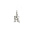 Diamond-cut Initial A Charm in 14k White Gold