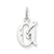 14k White Gold Diamond-cut Initial G Charm hide-image