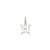Diamond-cut Initial H Charm in 14k White Gold