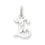 14k White Gold Diamond-cut Initial L Charm hide-image