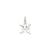 Diamond-cut Initial M Charm in 14k White Gold