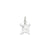 Diamond-cut Initial N Charm in 14k White Gold