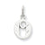 14k White Gold Diamond-cut Initial O Charm hide-image