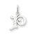 14k White Gold Diamond-cut Initial P Charm hide-image