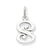 14k White Gold Diamond-cut Initial S Charm hide-image