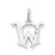 14k White Gold Diamond-cut Initial W Charm hide-image