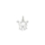Diamond-cut Initial W Charm in 14k White Gold