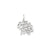 Little Angel Charm in 14k White Gold