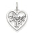 14k White Gold Sweet 16 Heart Charm hide-image