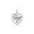 Sweet 16 Heart Charm in 14k White Gold